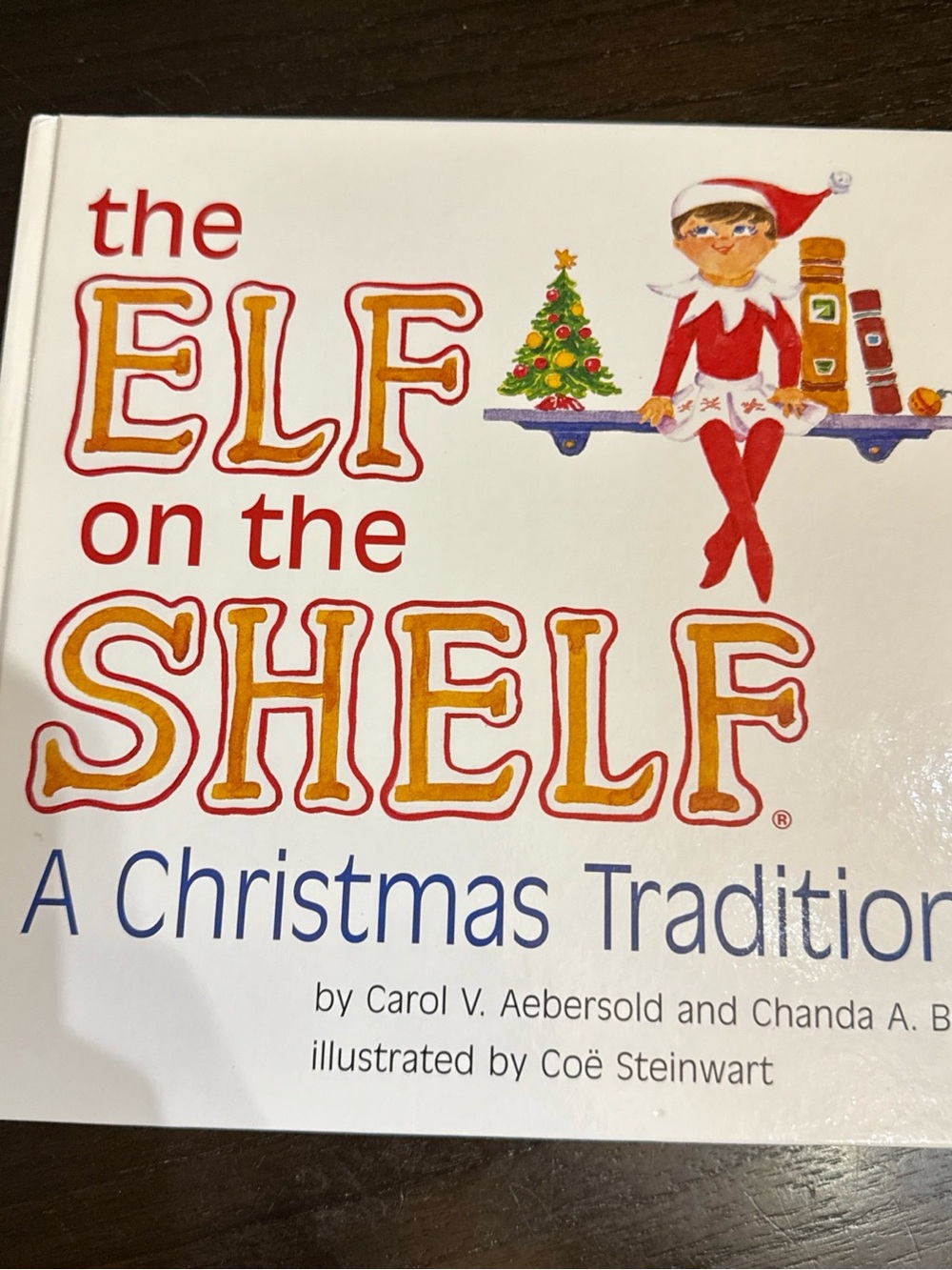 The Elf on the Shelf Book - White, Red, Gold Cover
